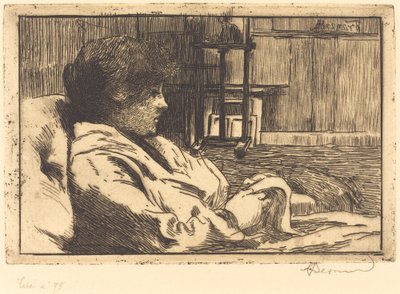 Žena čte ve studiu (La Lecture dans l