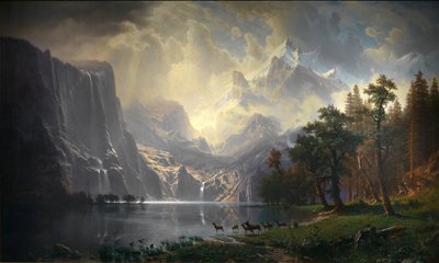 Mezi pohořím Sierra Nevada, Kalifornie od Albert Bierstadt