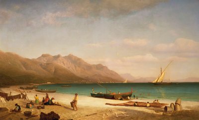 Zátoka Salerno, 1858 od Albert Bierstadt