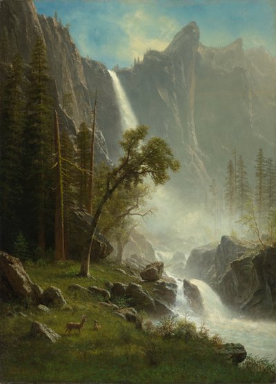 Bridal Veil Falls, Yosemite, kolem 1871-1873 od Albert Bierstadt