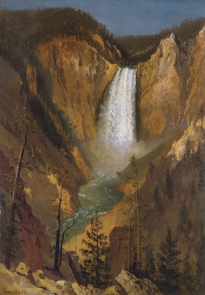 Dolní vodopády na řece Yellowstone od Albert Bierstadt
