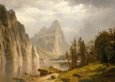 Řeka Merced, Yosemitské údolí od Albert Bierstadt