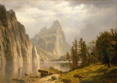 Řeka Merced, Yosemitské údolí od Albert Bierstadt
