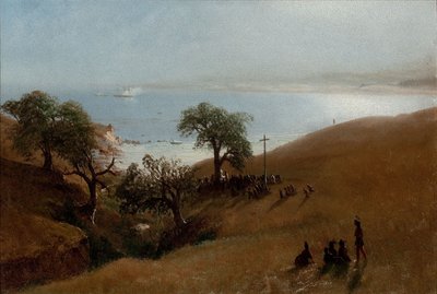 Monterey, Kalifornie (Studie pro vstup do Monterey) od Albert Bierstadt