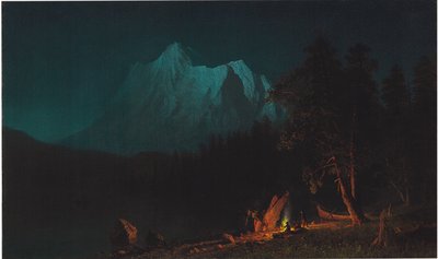 Horská krajina za měsíčního svitu od Albert Bierstadt
