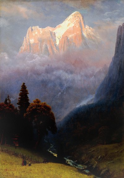 Bouře mezi Alpami, kolem roku 1856 od Albert Bierstadt