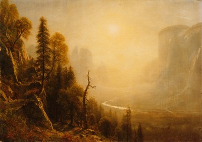 Studium pro Yosemitské údolí, Glacier Point Trail, od Albert Bierstadt