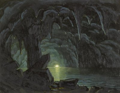 Modrá jeskyně, Capri od Albert Bierstadt