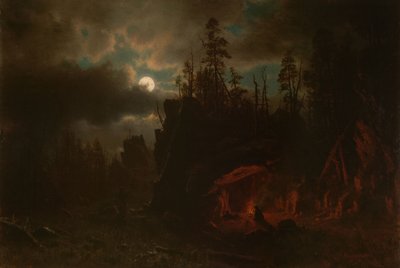 Tábor lovců od Albert Bierstadt