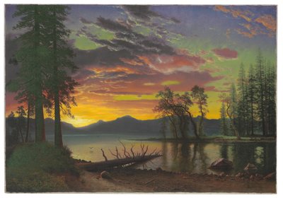 Soumrak, Lake Tahoe, kolem 70. let 19. století od Albert Bierstadt