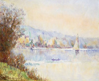 Lodě na Seině; Lodě na Seině, od Albert Charles Lebourg
