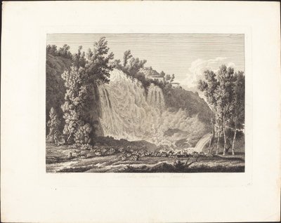 Cascatella Superiore v Tivoli od Albert Christoph Dies
