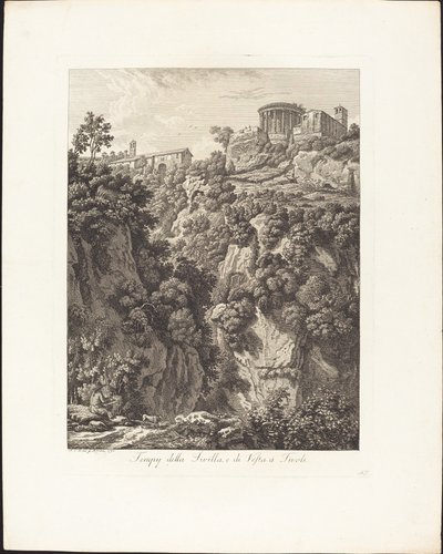 Tempj della Sibilla a Vesta v Tivoli od Albert Christoph Dies