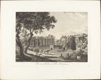 Veřejné lázně ve Villa Adriana od Albert Christoph Dies