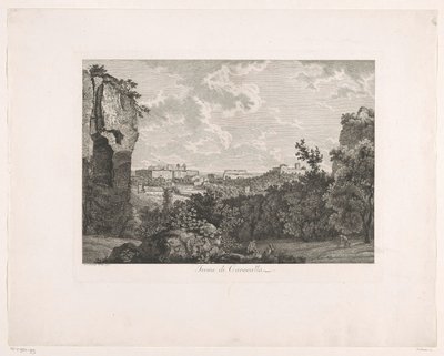 Lázně Caracalla Terme di Caracalla (název na objektu) Malebně leptané brožury z Itálie (název série) od Albert Christoph Dies