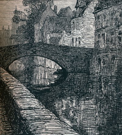 Bruggy: Le Quai Vert The Green Quay, 1916, 1917 od Albert Delstanche