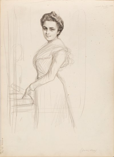 Camille Vallery-Radot, skica k portrétu od Albert Edelfelt