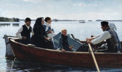 Přeprava dětské rakve / Dětský pohřeb od Albert Edelfelt
