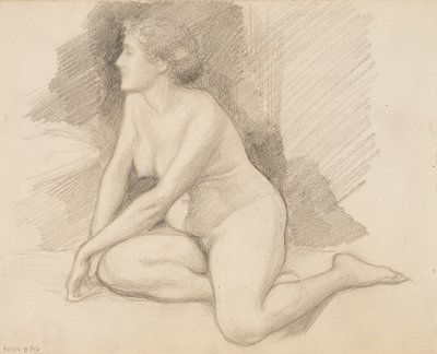 Sedět nahý od Albert Edelfelt