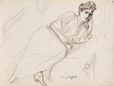 Odpočívající žena od Albert Edelfelt