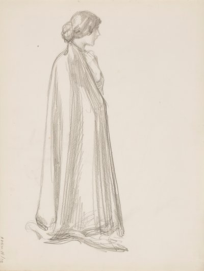 Žena v plášti od Albert Edelfelt