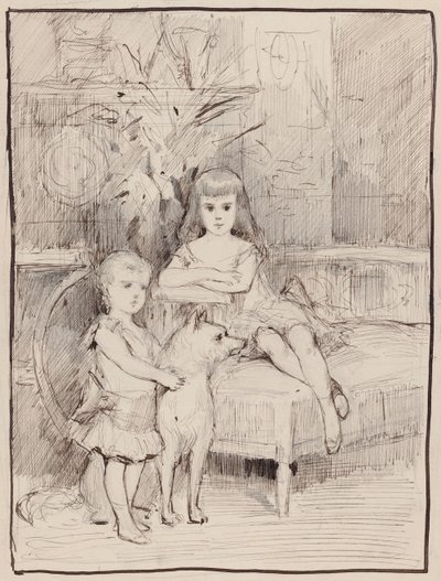 Portrétní studie Michaela a Xenii, dětí cara Alexandra III. od Albert Edelfelt