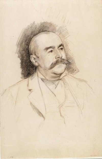 Portrét barona A. Portalise, skica od Albert Edelfelt