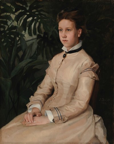 Portrét sestry umělce Ellen Edelfeltové od Albert Edelfelt