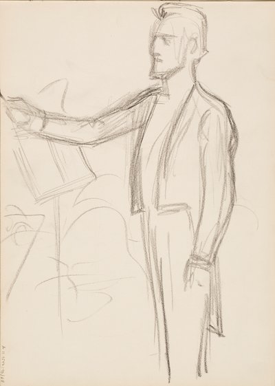 Robert Kajanus, skica k portrétu od Albert Edelfelt