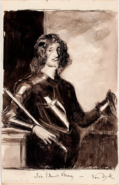 Sir Edmund Verney, kopie podle Anthonyho van Dycka od Albert Edelfelt