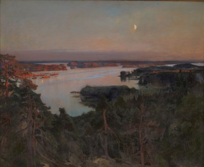 Letní večer, Haiko Fiord od Albert Gustaf Aristides Edelfelt