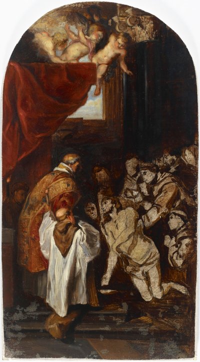 Poslední svaté přijímání svatého Františka z Assisi, kopie podle Rubense od Albert Edelfelt