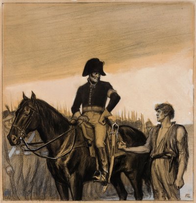 „Tato pěst je mou ochranou“ (originální ilustrace k sérii „Příběhy praporčíka Ståla“) od Albert Edelfelt
