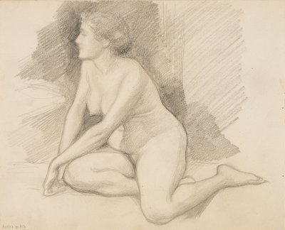 Sedět nahý od Albert Edelfelt