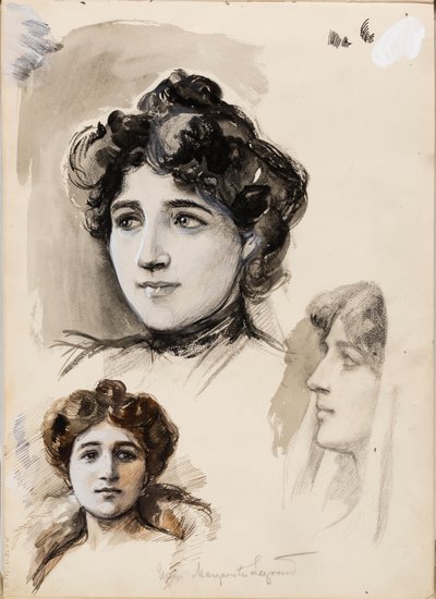 Mme Marguerite Legrand, náčrtky od Albert Edelfelt