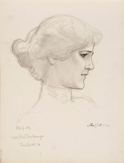 Paní Flore Deschamps od Albert Edelfelt