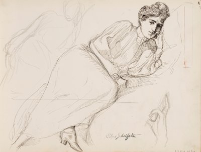 Odpočívající žena od Albert Edelfelt