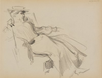 Sedící žena od Albert Edelfelt