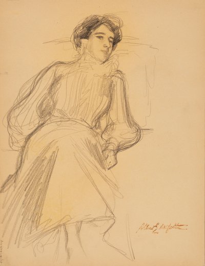 Sedící žena od Albert Edelfelt