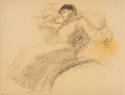 Odpočívající žena od Albert Edelfelt
