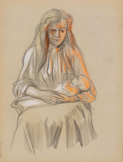 Matka a dítě od Albert Edelfelt