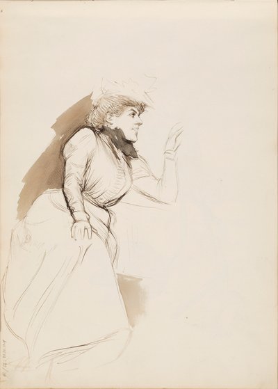 Sedící žena (Aino Ackté) od Albert Edelfelt