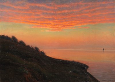 Večerní nálada na dánském pobřeží, 1920. od Albert Edvard Wang
