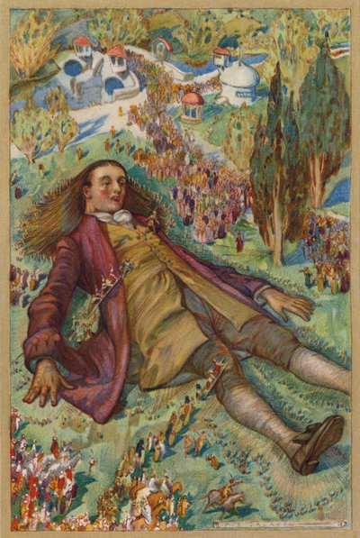 Pokusil jsem se vstát, ale nebyl jsem schopen zamíchat (chromolitho) od Albert Edward Jackson