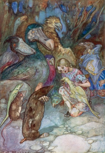 Ilustrace k Alence v říši divů (barevné lito) od Albert Edward Jackson