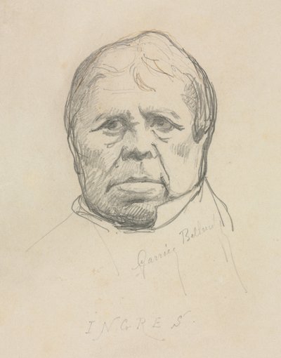 Portrét Ingrese. od Albert Ernest Carrier Belleuse