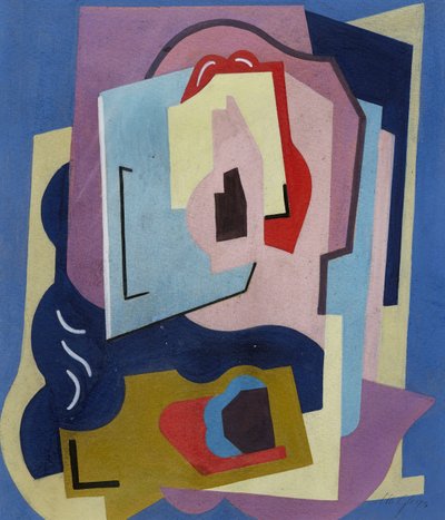 Dva rytmické prvky (Les Deux Elements Rythmes), cca 1923 (kvaš na papíře) od Albert Gleizes