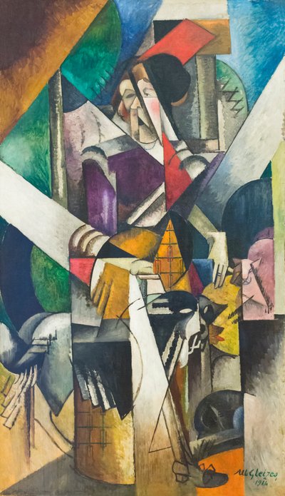 Žena se zvířaty (Madame Raymond Duchamp-Villon) od Albert Gleizes