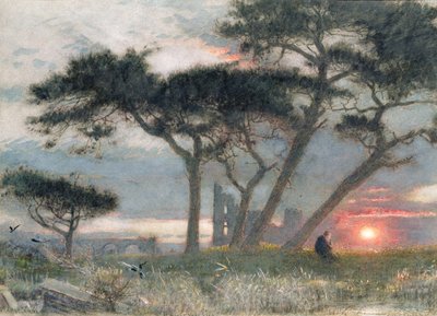A Days End: Mohlo to být (wc & bodycolor na papíře) od Albert Goodwin