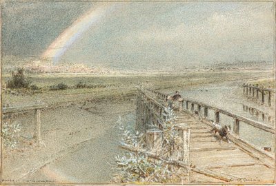 Arundel z Fordova železničního mostu (akvarel) od Albert Goodwin
